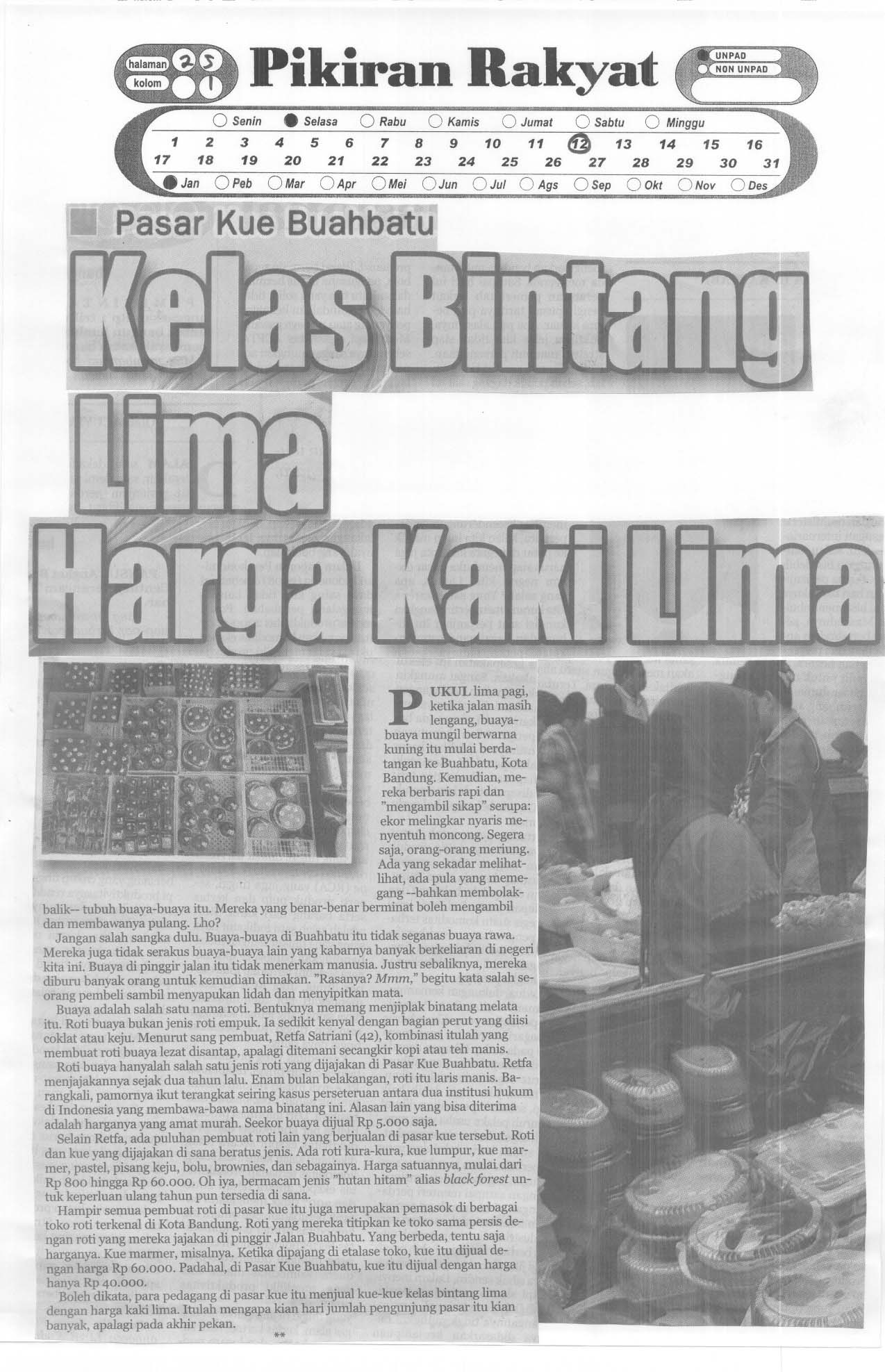 Pustaka Ilmiah Universitas Padjadjaran » Blog Archive » Kelas Bintang Lima  Harga Kaki Lima